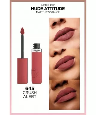 Loreal Paris Infaillible Matte Resistance Likit Mat Ruj - 645 Crush Alert