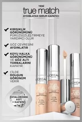 Loreal Paris True Match Aydınlatan Serum Kapatıcı - 1N Light