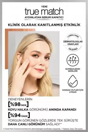 Loreal Paris True Match Aydınlatan Serum Kapatıcı - 1N Light