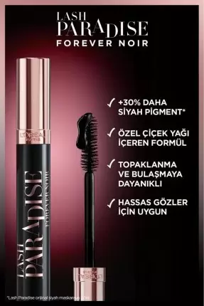 Loreal Paris Lash Paradise Maskara - Forever Noir