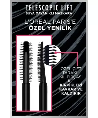 Loreal Paris Telescopic Lift Suya Dayanıklı Maskara - Noir/Black