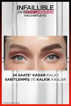 Loreal Paris Infaillible 24H Brow Lamination Şeffaf Kaş Sabitleyici - 00 Clear/Transparent