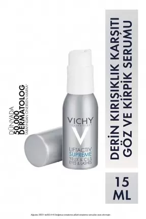 Vichy Liftactiv Supreme Eyes&Lashes Serum Göz ve Kirpik 15 ml (S.K.T 04-2026)