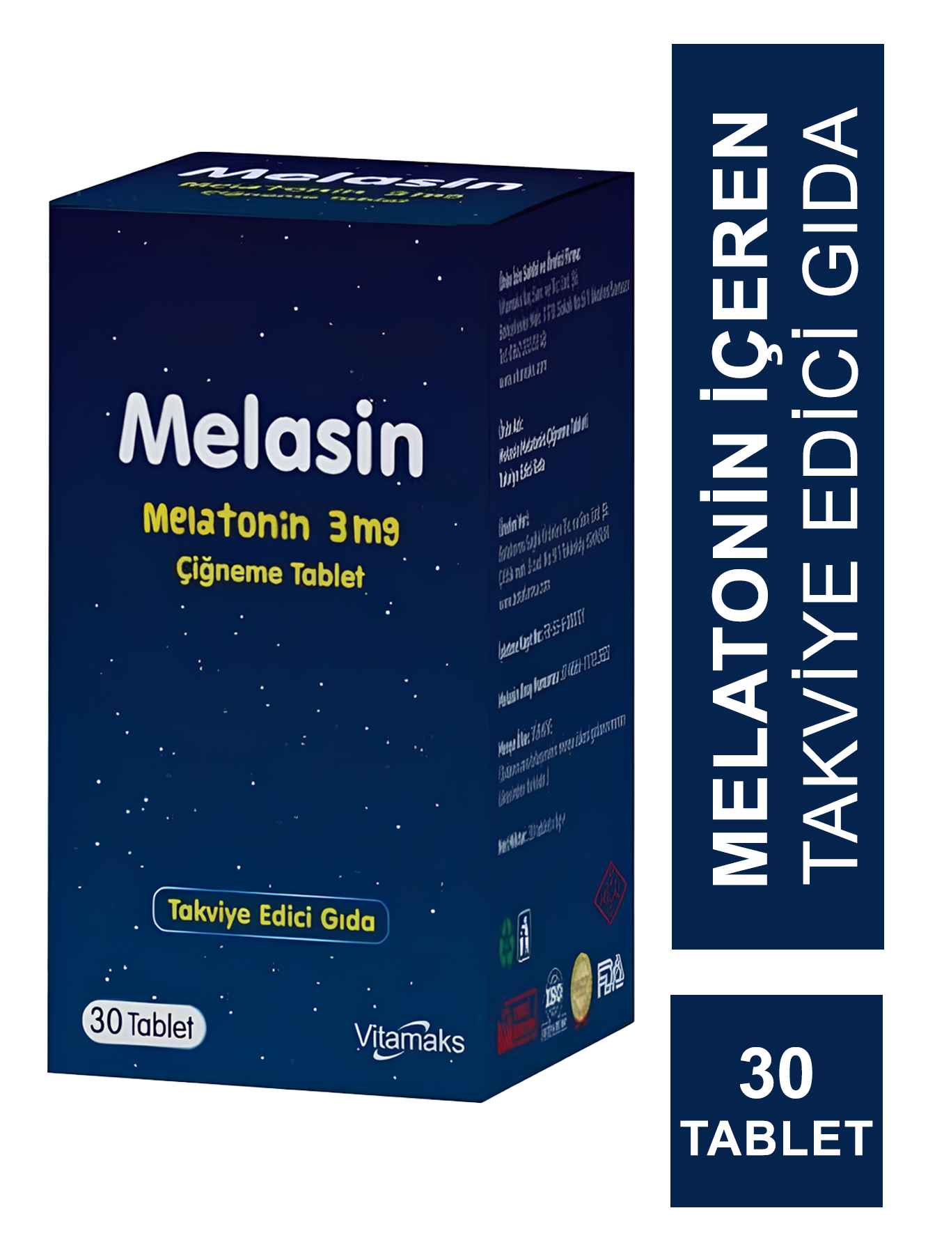 Outlet - Vitamaks Melasin Melatonin 3 mg Çiğneme 30 Tablet