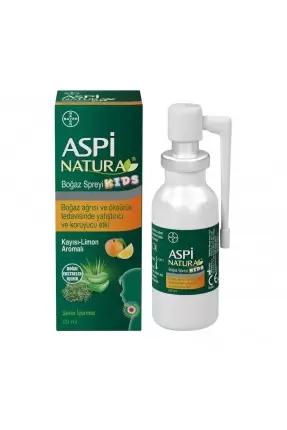 Aspi Natura Kids Boğaz Spreyi Kayısı-Limon 20 ml