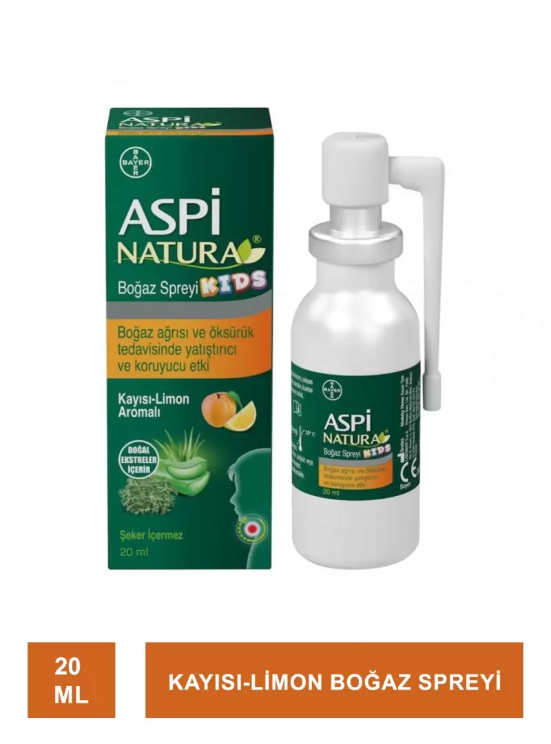 Outlet - Aspi Natura Kids Boğaz Spreyi Kayısı-Limon 20 ml