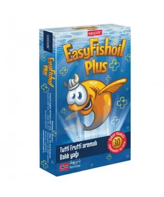 EasyFishoil Plus Omega 3 - Tutti Frutti - Çiğnenebilir 30 Jel Tablet