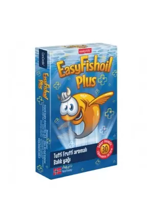 Easyvit EasyFishOil Plus Omega 3 ( Tutti Frutti ) Çiğnenebilir 30 Jel Tablet