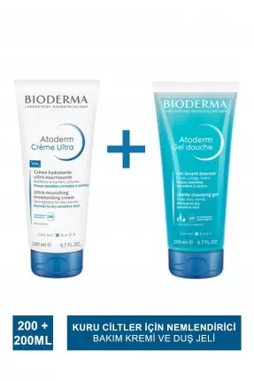 Bioderma Atoderm Cream Ultra 200 ml & Atoderm Shower Gel 200 ml