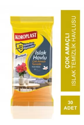 Koroplast Islak Temizlik Havlusu Çok Amaçlı ( Ferah Kokulu ) 30 Adet