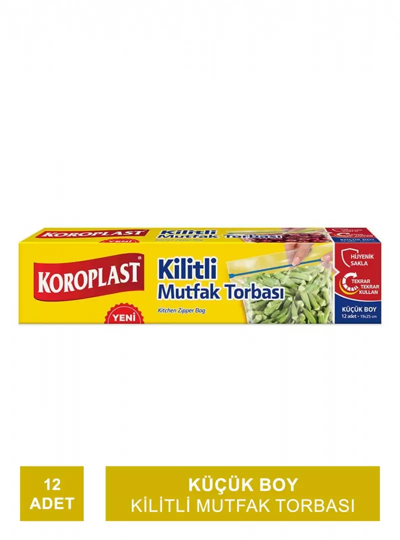 Koroplast Kilitli Mutfak Torbası Küçük Boy ( 12 Adet )v