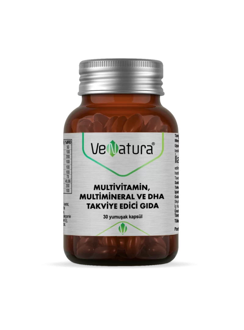 VeNatura Multivitamin, Multimineral ve DHA Takviye Edici Gıda 30 Kapsül