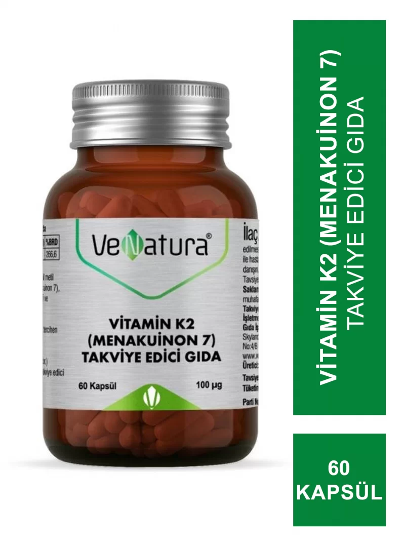 VeNatura Vitamin K2 -Menakuinon 7- Takviye Edici Gıda 60 Kapsül