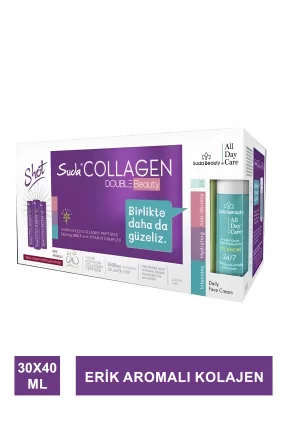 Suda Collagen Double Beauty Plum 30x40ml - Suda Beauty Kırışıklık Karşıtı Nemlendirici Yüz Kremi 50ml