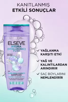 Loreal Elseve Hydra Pure Yağlanma Karşıtı Saç Şampuanı 300 ml