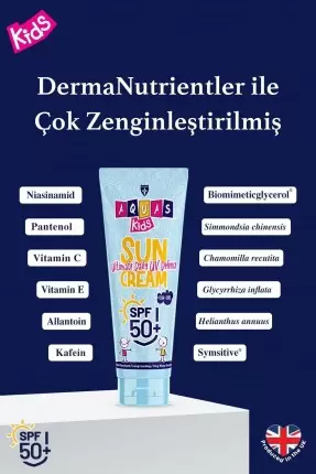 Nutrigen Üzüm 200 ml + Aquas Kids SPF 50+ Sun Cream Çocuk Güneş Kremi 100 ml Yaz Seti