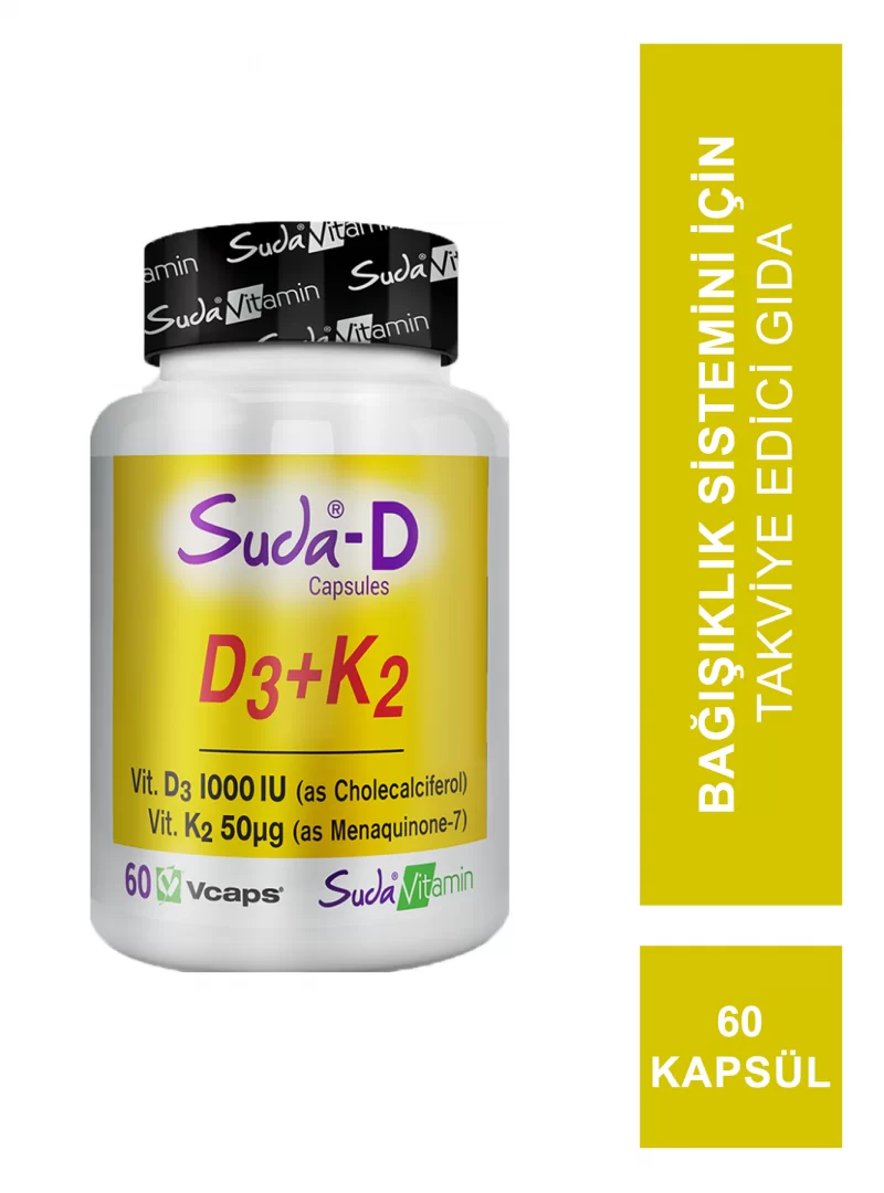 Suda Vitamin Suda-D D3+K2 Takviye Edici Gıda 60 Kapsül