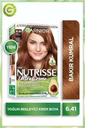 Garnier Nutrisse Ultra Creme Yoğun Besleyici Saç Boyası 6,41 Bakır Kumral