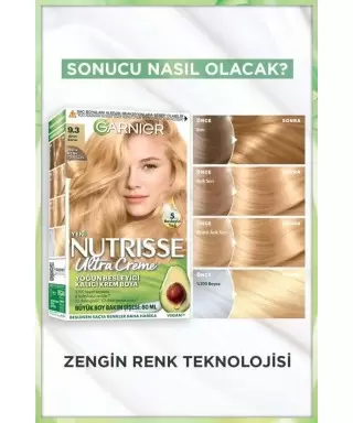 Garnier Nutrisse Ultra Creme 9.3 Altın Sarısı Yoğun Besleyici Kalıcı Krem Boya