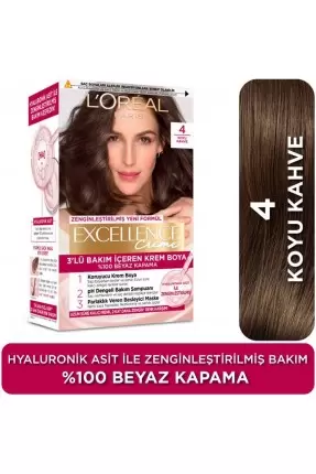 LorealParis Excellence Creme 4 Koyu Kahve Saç Boyası