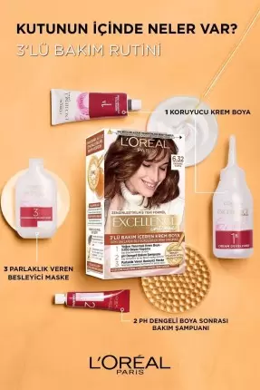 Loreal Paris Excellence Intense Saç Boyası 6.32 Karamel Kahve