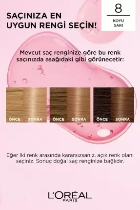 Loreal Paris Excellence Creme 8 Koyu Sarı Saç Boyası