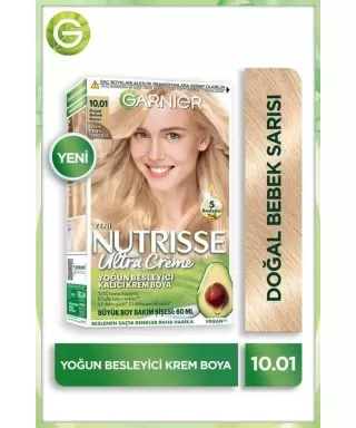 Garnier Nutrisse Yoğun Besleyici Kalıcı Krem Saç Boyası 10.01 Doğal Bebek Sarısı