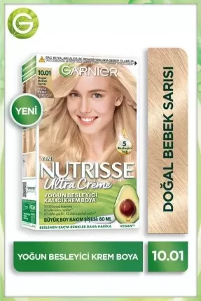 Garnier Nutrisse Yoğun Besleyici Kalıcı Krem Saç Boyası 10.01 Doğal Bebek Sarısı