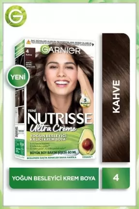 Garnier Nutrisse Yoğun Besleyici Kalıcı Krem Saç Boyası 4 Kahve