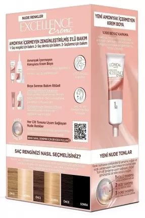 Loreal Paris Excellence Creme Nude Renkler Saç Boyası – 10u Nude Açık Sarı