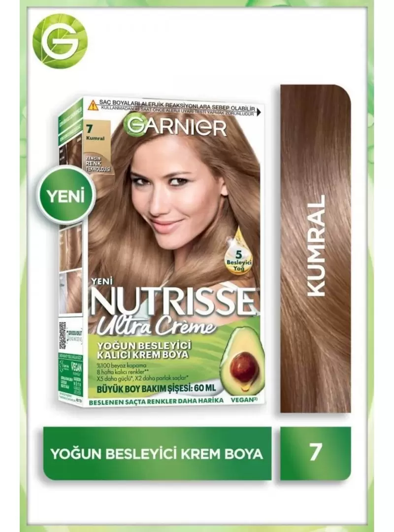 Garnier Nutrisse Yoğun Besleyici Kalıcı Krem Saç Boyası 7 Kumral