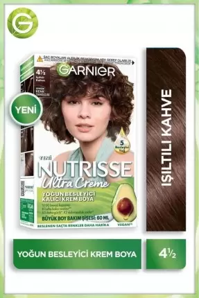 Garnier Nutrisse Yoğun Besleyici Kalıcı Krem Saç Boyası 4 1:2 Işıltılı Kahve