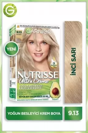 Garnier Nutrisse Yoğun Besleyici Kalıcı Krem Saç Boyası 9.13 İnci Sarı