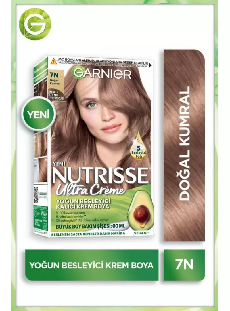 Garnier Nutrisse Yoğun Besleyici Kalıcı Krem Saç Boyası 7n Doğal Kumral