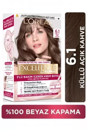 Loreal Paris Excellence Creme Saç Boyası - 6.1 Küllü Açık Kahve