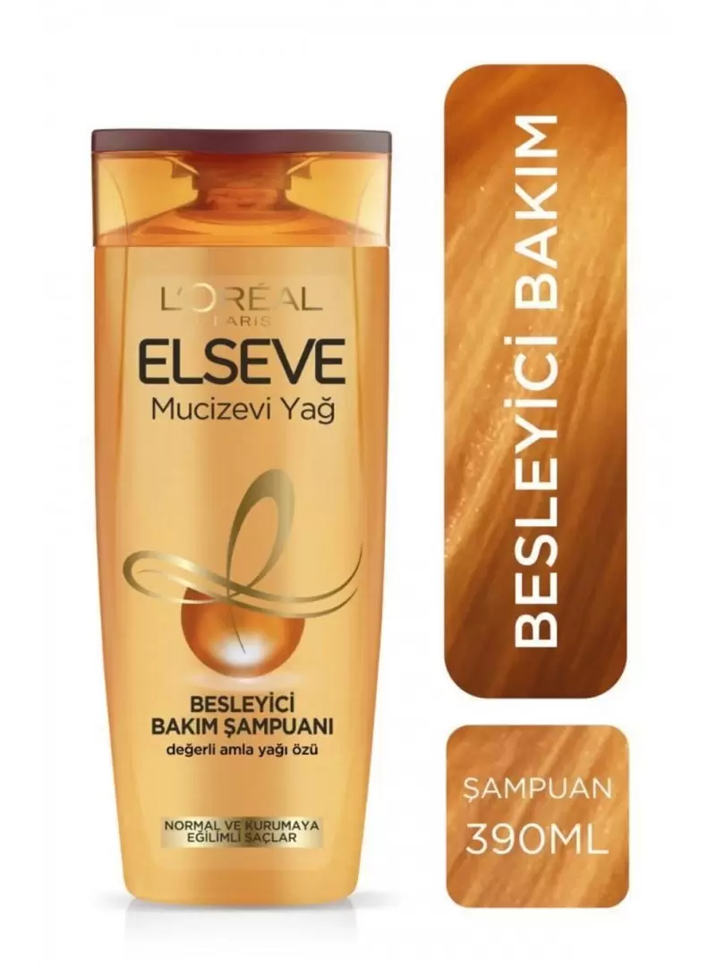 Loreal Paris Elseve Mucizevi Yağ Besleyici Bakım Şampuanı 390 ml