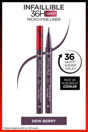 Loreal Paris Infaillible 36H Grip Micro Fine Eyeliner 04 DEW BERRY -Mor-