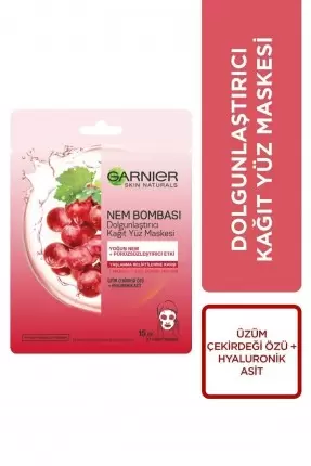 Garnier Nem Bombası Dolgunlaştırıcı Kağıt Yüz Maskesi 28 gr