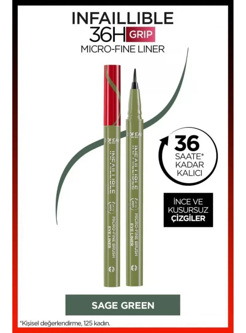 Loreal Paris Infaillible 36H Grip Micro Fine Eyeliner 05 SAGE GREEN -Yeşil-