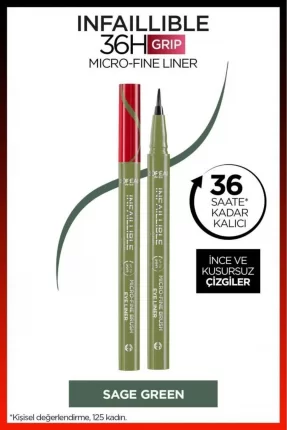 Loreal Paris Infaillible 36H Grip Micro Fine Eyeliner 05 SAGE GREEN -Yeşil-