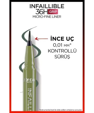 Loreal Paris Infaillible 36H Grip Micro Fine Eyeliner 05 SAGE GREEN -Yeşil-