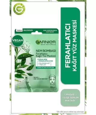 Garnier Nem Bombası Ferahlatıcı Kağıt Maske 28gr