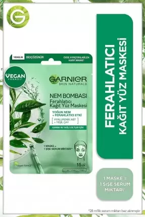 Garnier Nem Bombası Ferahlatıcı Kağıt Maske 28gr