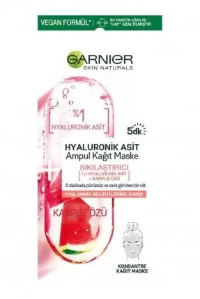 Garnier Hyaluronik Asit Sıkılaştırıcı Ampul Kağıt Yüz Maskesi 15 gr