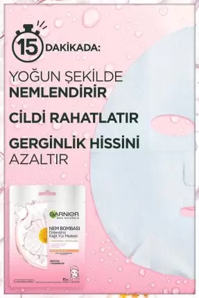 Garnier Nem Bombası Dinlendirici Kağıt Maske 28 gr