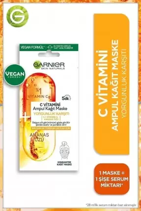 Garnier C Vitamini Ampul Kağıt Maske 15 gr