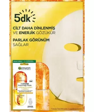 Garnier C Vitamini Ampul Kağıt Maske 15 gr