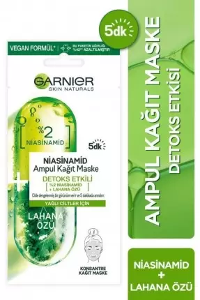 Garnier Niacinamide Detoks Etkili Ampul Kağıt Maske 15 gr