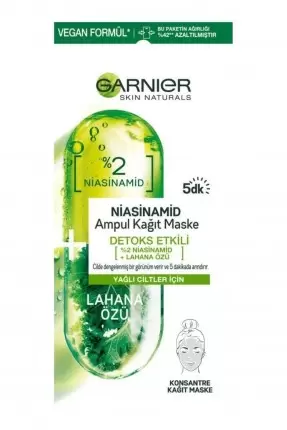 Garnier Niacinamide Detoks Etkili Ampul Kağıt Maske 15 gr