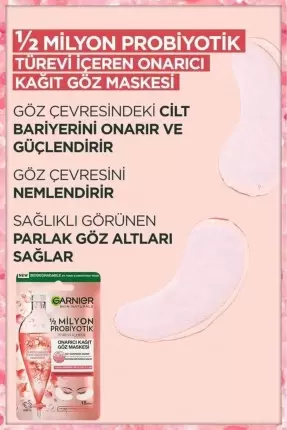 Garnier 1/2 Milyon Probiyotik Türevi Içeren Onarıcı Kağıt Göz Maskesi 6 gr